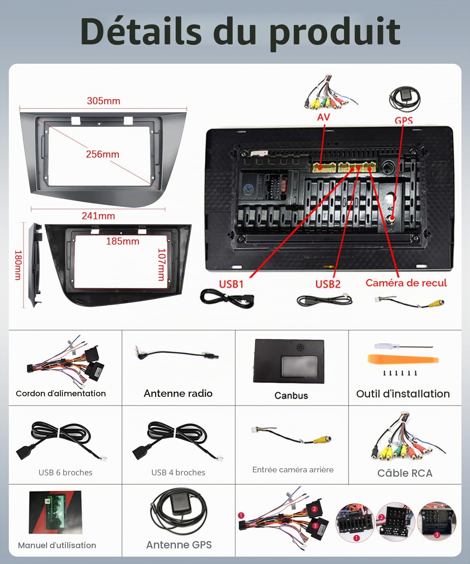podofo-android-car-radio-seat-leon-autoradio-9-pouces-1-32-go image 6