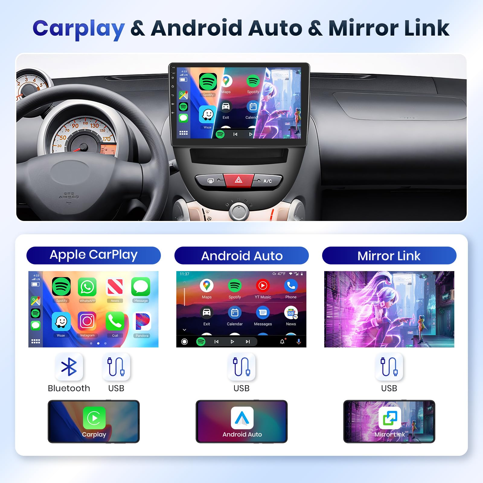 podofo-android-car-radio-107-c1-aygo-10-1-autoradio-2g-64g image 3