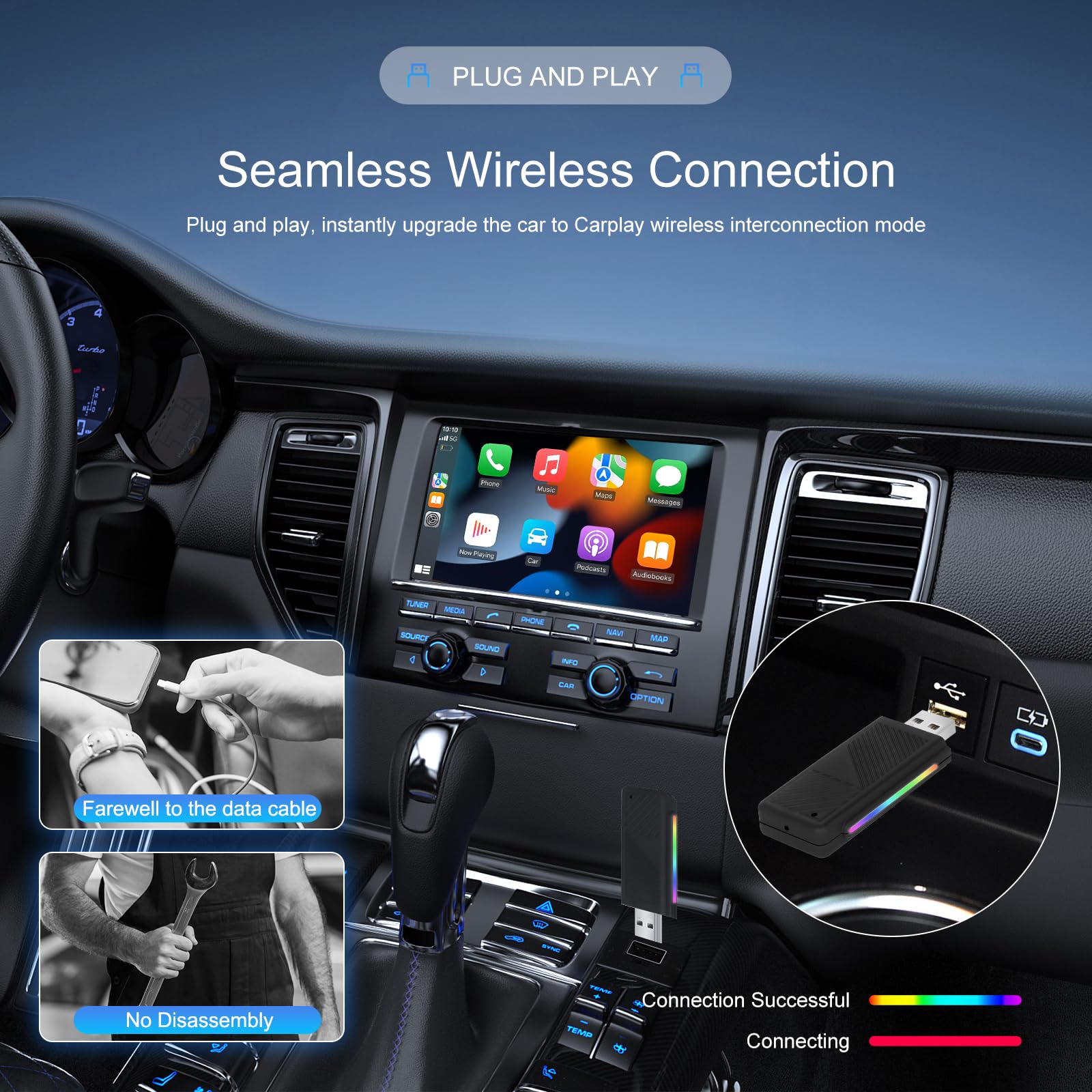 podofo-carplay-ai-box-adaptateur-carplay-sans-fil-mini image 3