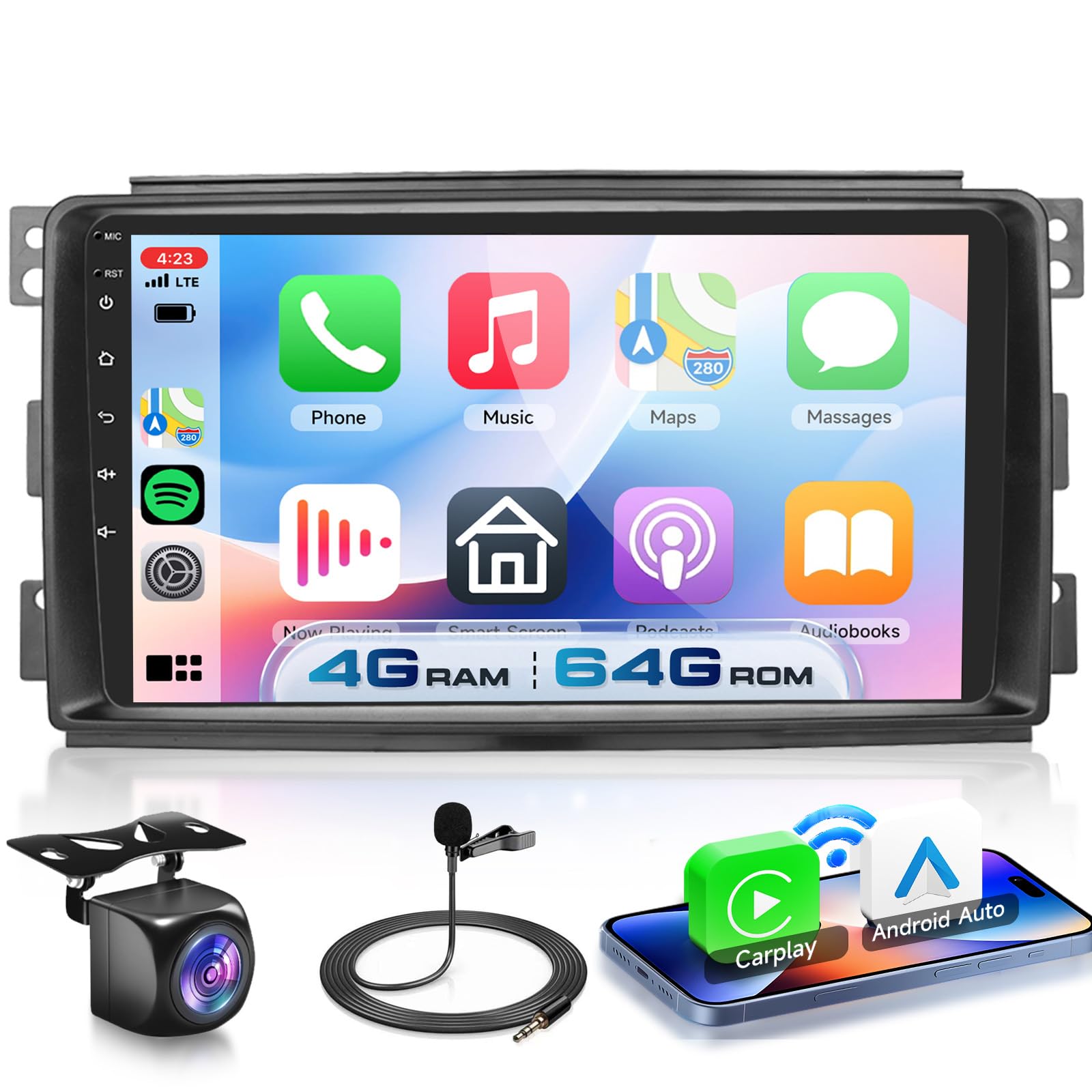 vechtel-autoradio-sp-cifique-v-hicule-smart-fortwo-9-pouces-4go-64go image 1