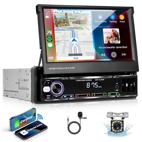vechtel-autoradio-1-din-cran-pliable-7-pouces-carplay-sans-fil image 8