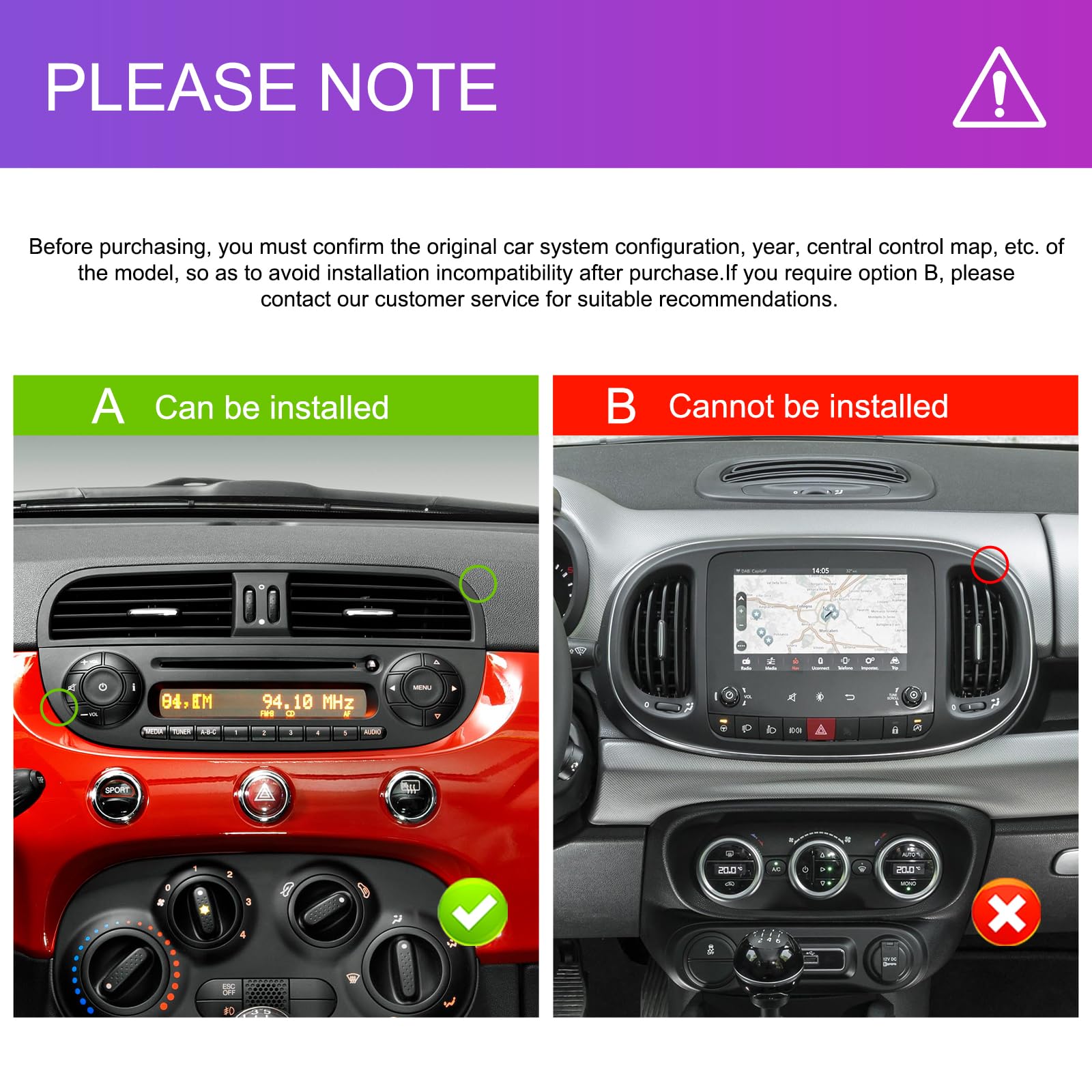 podofo-android-car-radio-autoradio-fiat-500-7-2-64g-carplay image 8