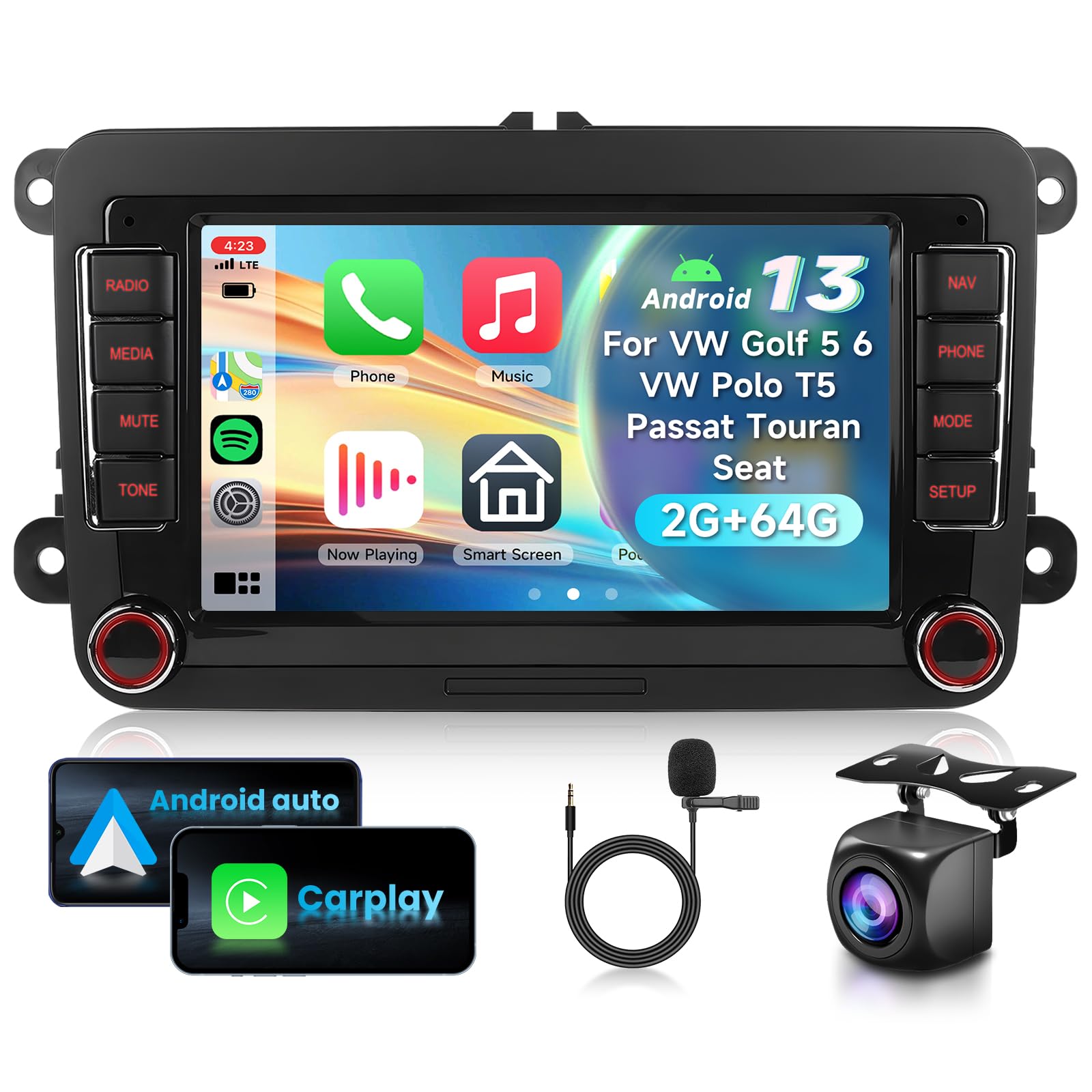 vechtel-autoradio-7-golf-5-6-polo-passat-android-2-64-go image 1