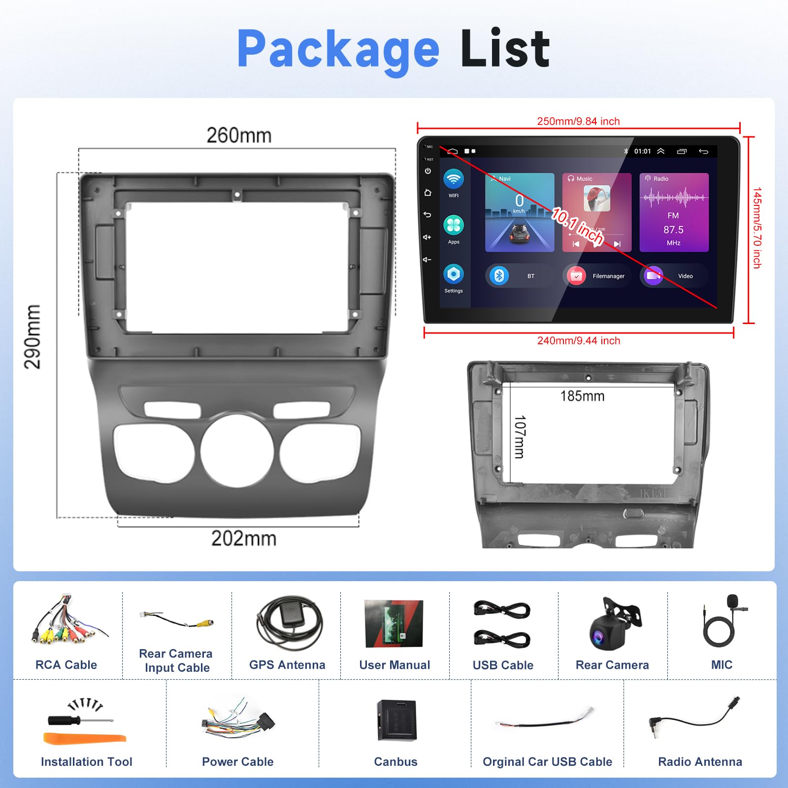 podofo-android-car-radio-autoradio-10-1-c4-ds4-2-64go image 7