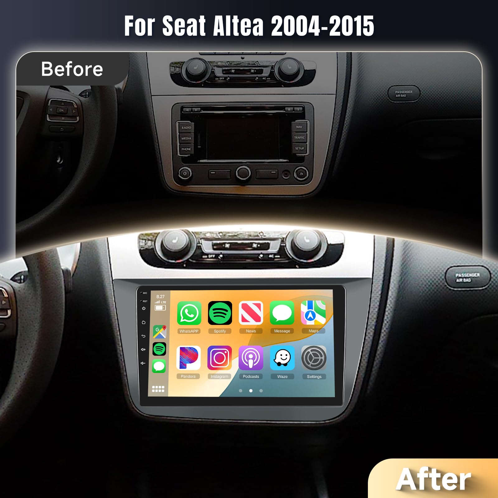 podofo-altea-2004-2015-autoradio-9-pouces-2g-64g-hifi image 2