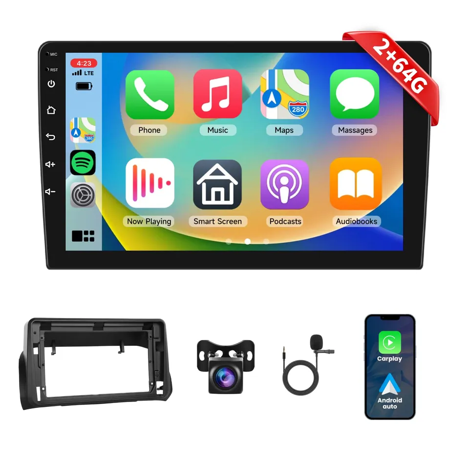 podofo-android-car-radio-autoradio-9-pouces-2-64g-carplay-camera image 1