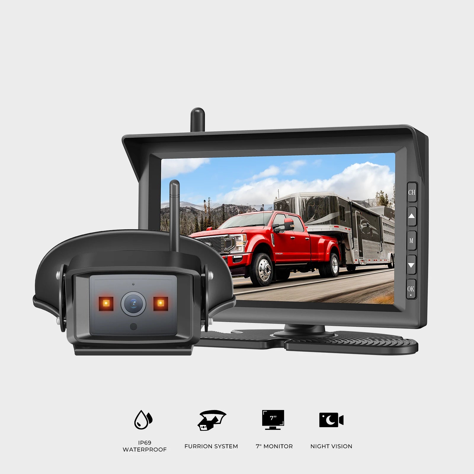 auto-vox-w10-kit-cam-ra-recul-sans-fil-7-pouces-camping-car-furrion image 1
