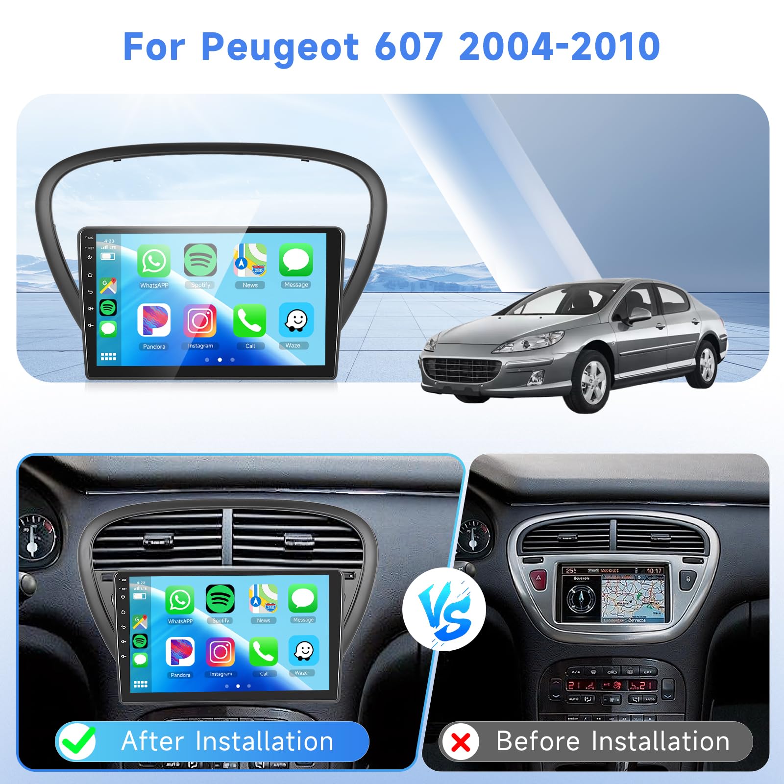 podofo-android-car-radio-607-autoradio-9-pouces-2-64g-carplay image 2