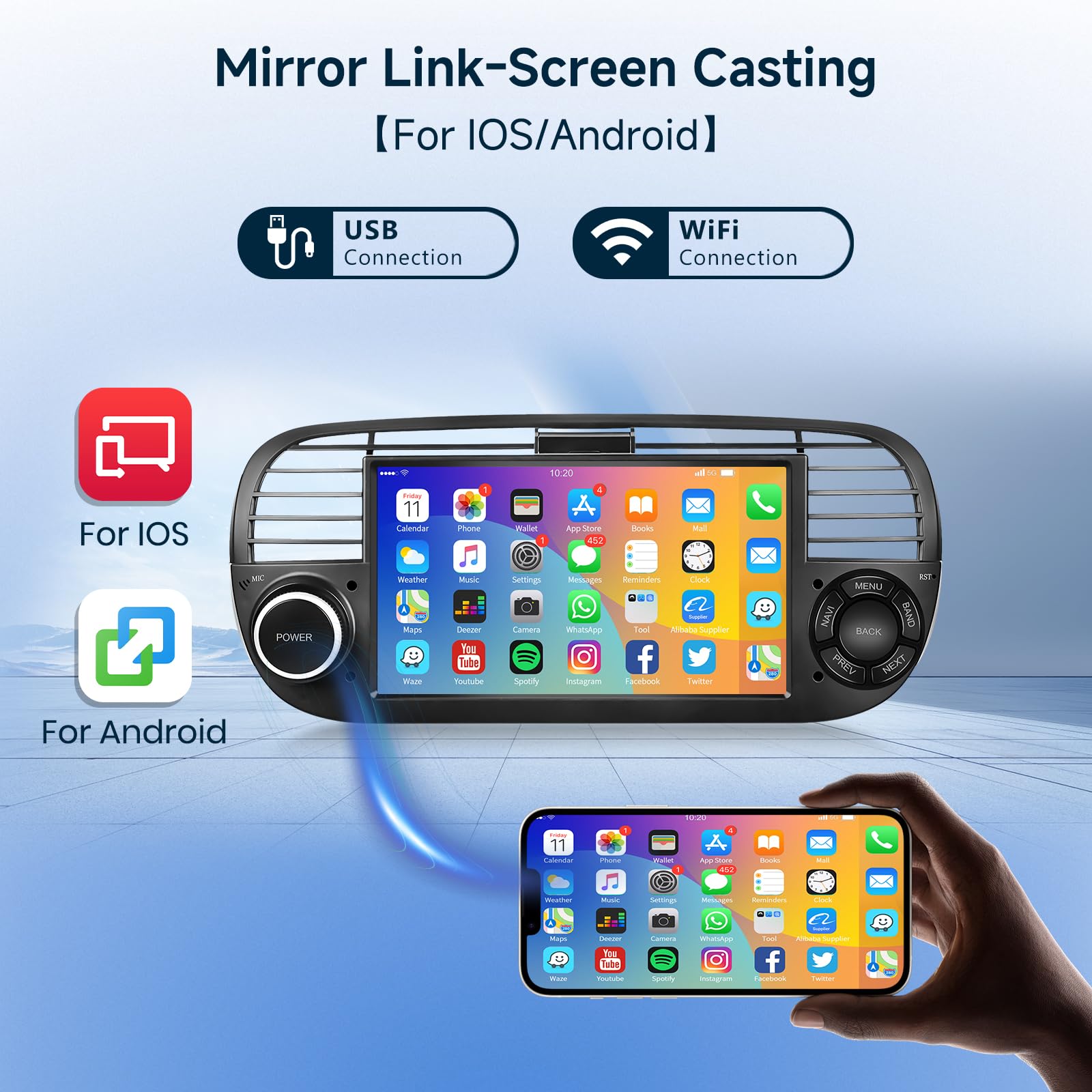 vechtel-fiat-500-autoradio-7-android-13-carplay-2-64-go image 6