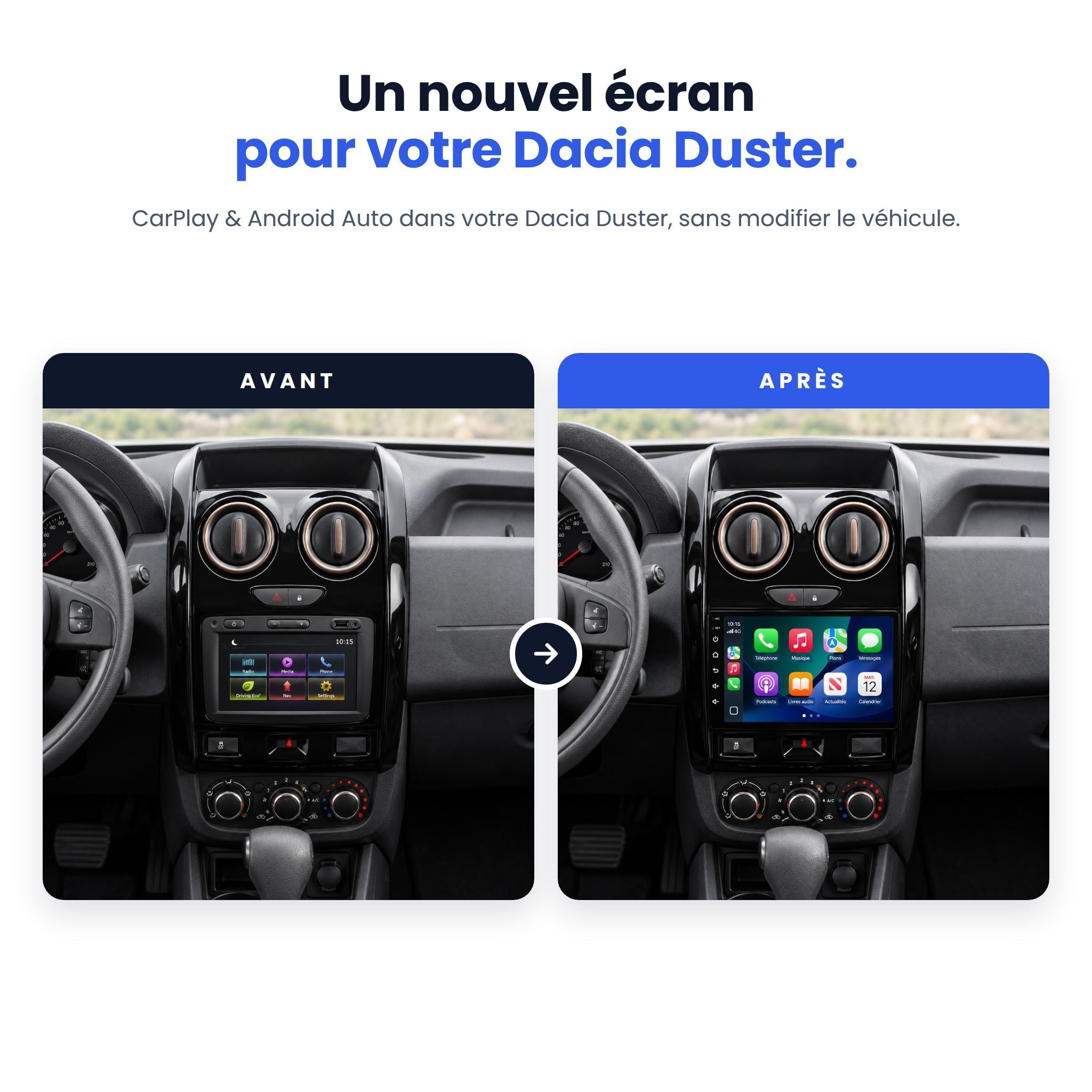 my-carpplay-dacia-duster-autoradio-carplay-pack-optimal-sans-fil image 2