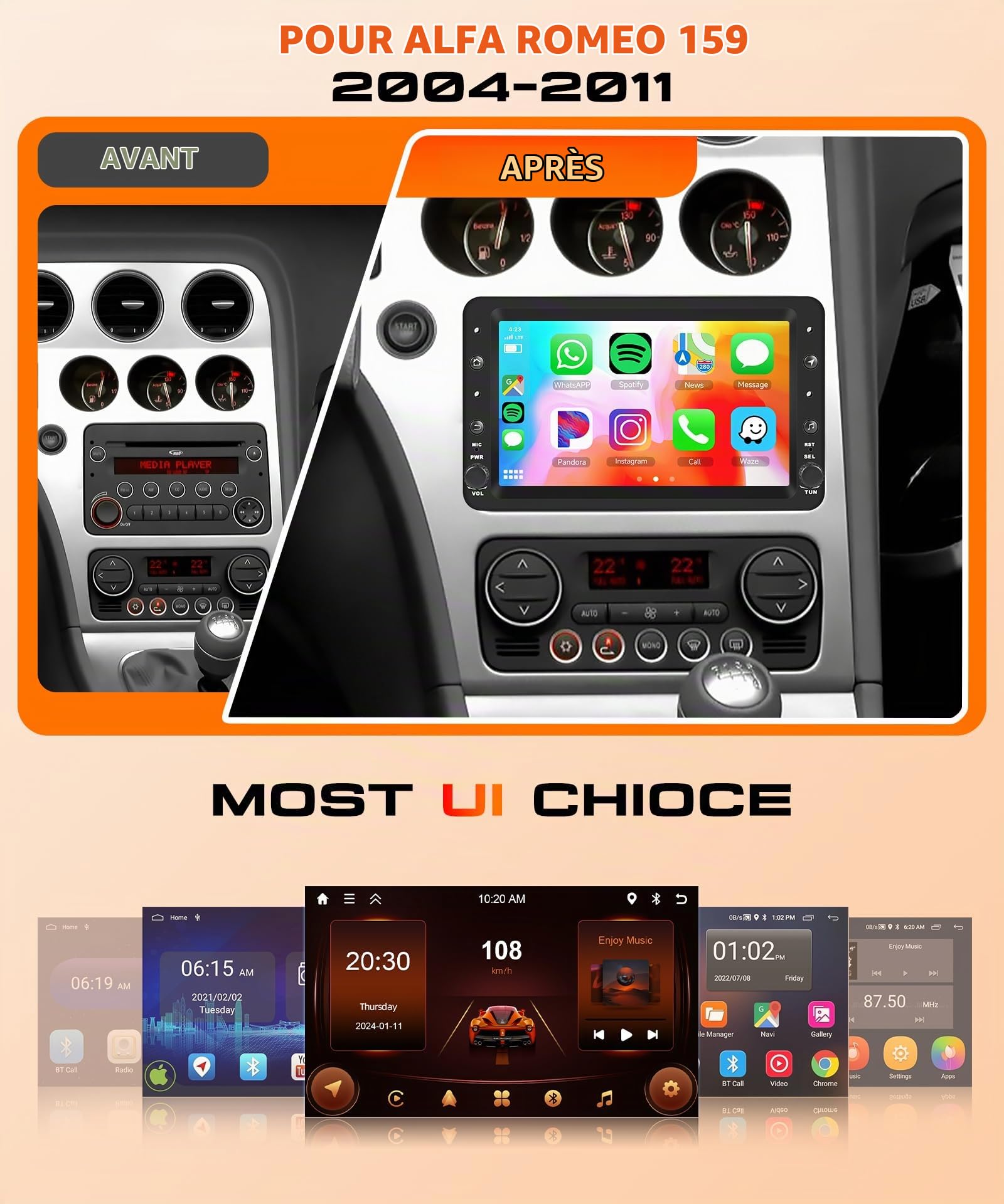 vechtel-autoradio-alfa-romeo-159-7-autoradio-2g-64g-carplay image 2