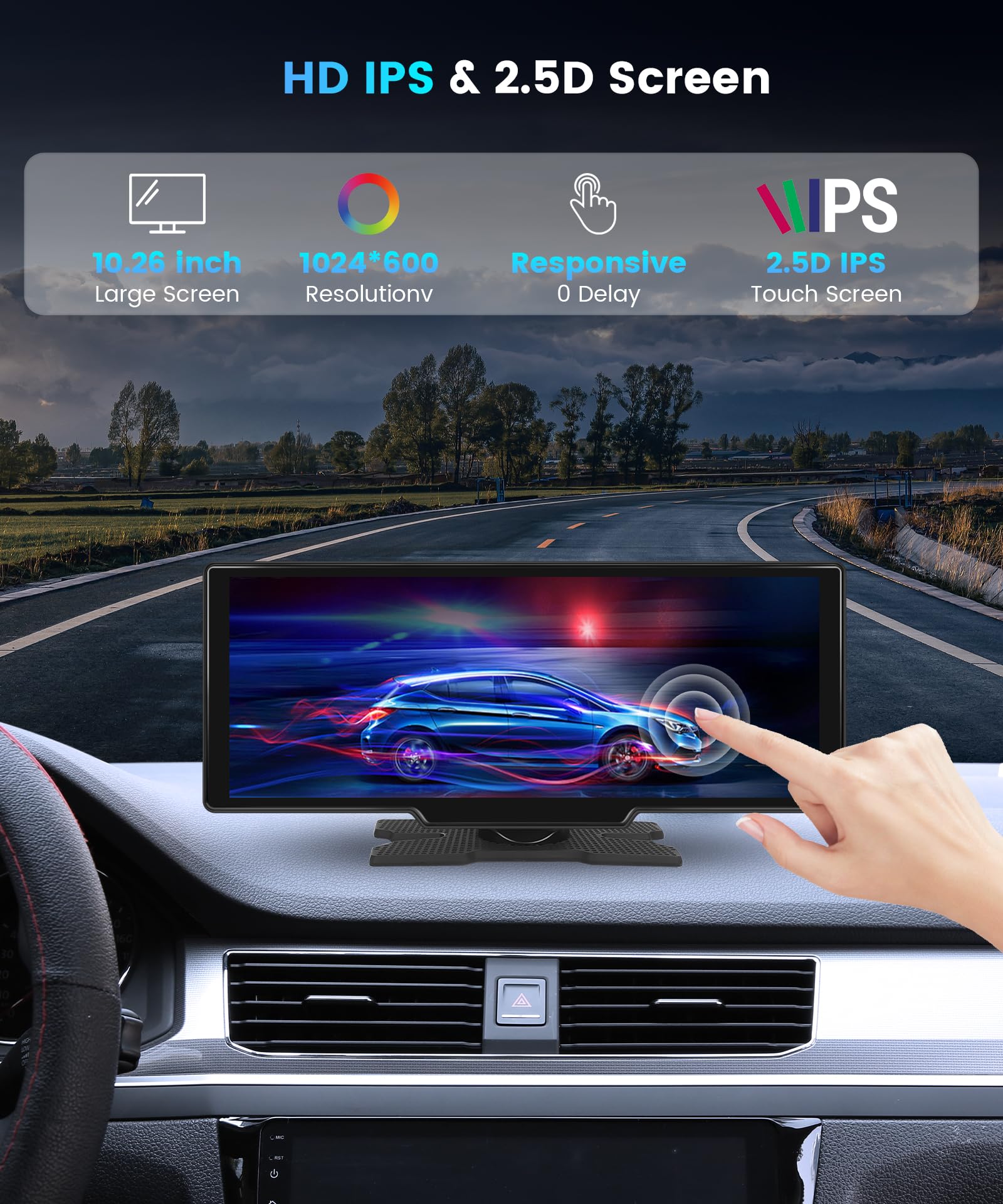 podofo-cran-carplay-portable-10-26-pouces-style-a-bluetooth image 5