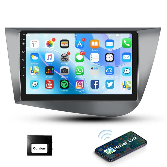podofo-android-car-radio-seat-leon-autoradio-9-pouces-1-32-go image 1