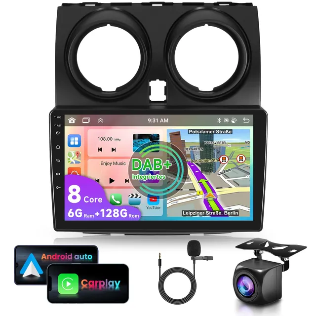 vechtel-autoradio-nissan-qashqai-j10-9-4-64g-dab-carplay image 1