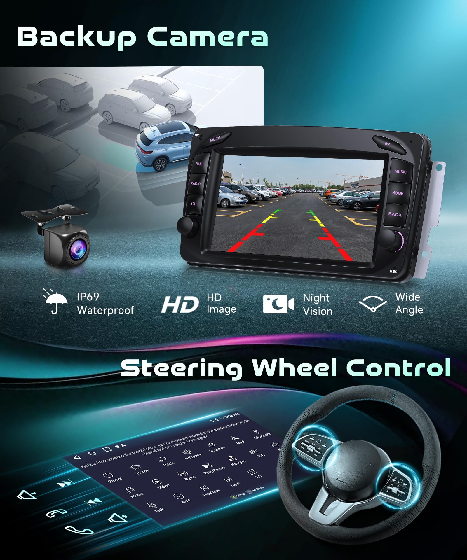 vechtel-autoradio-mercedes-w203-w209-7-carplay-2-64g image 6