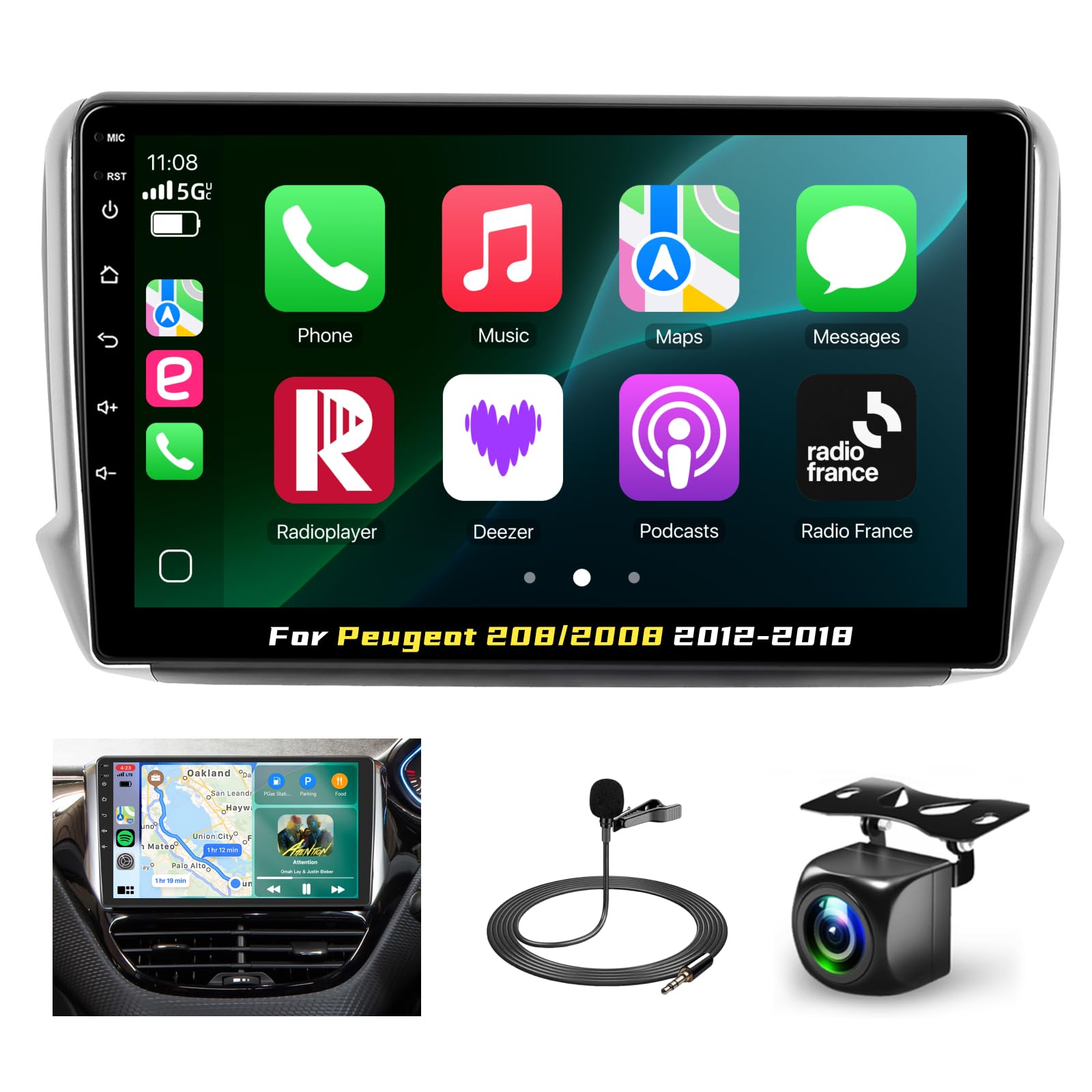 podofo-android-car-radio-9-pouces-208-2008-2-64-go-cam-ra image 1