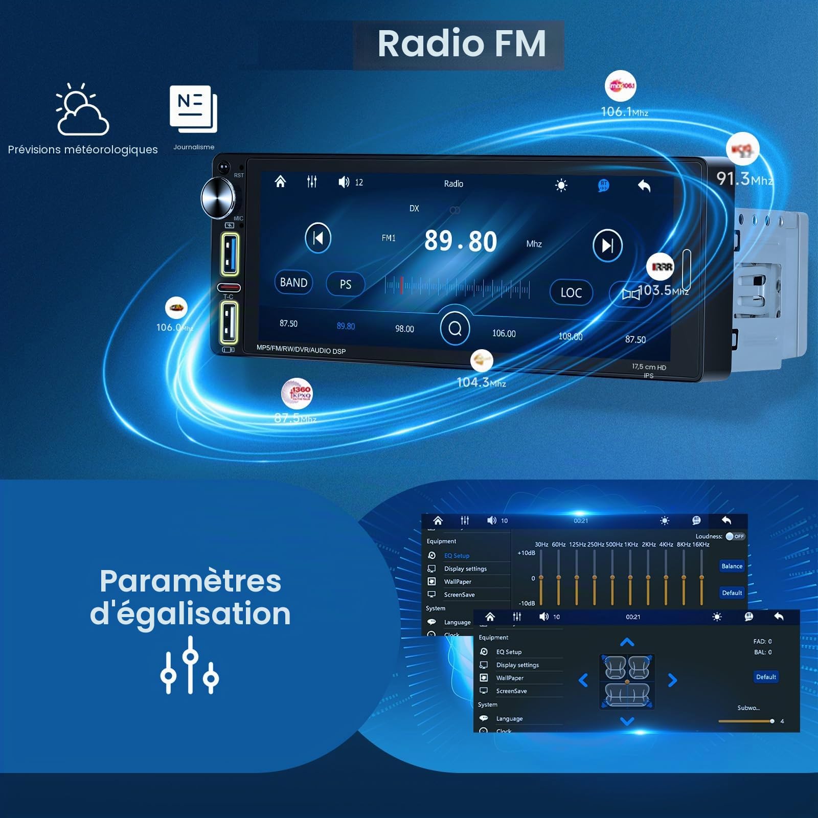 vechtel-autoradio-1-din-6-9-tactile-carplay-sans-fil-cam-ra image 6
