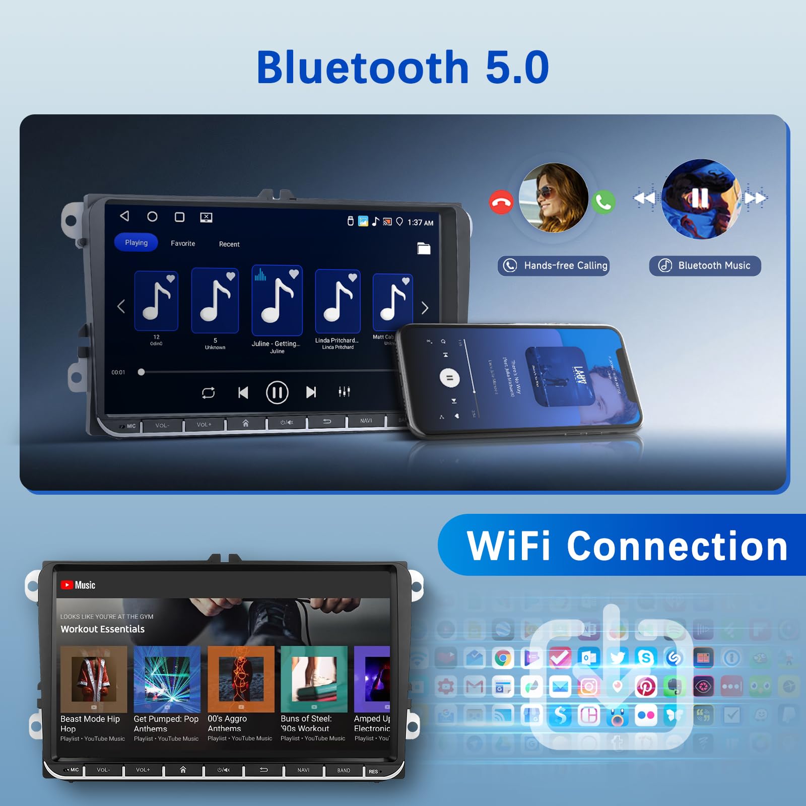 podofo-android-car-radio-autoradio-9-vw-4-64g-carplay-camera image 5