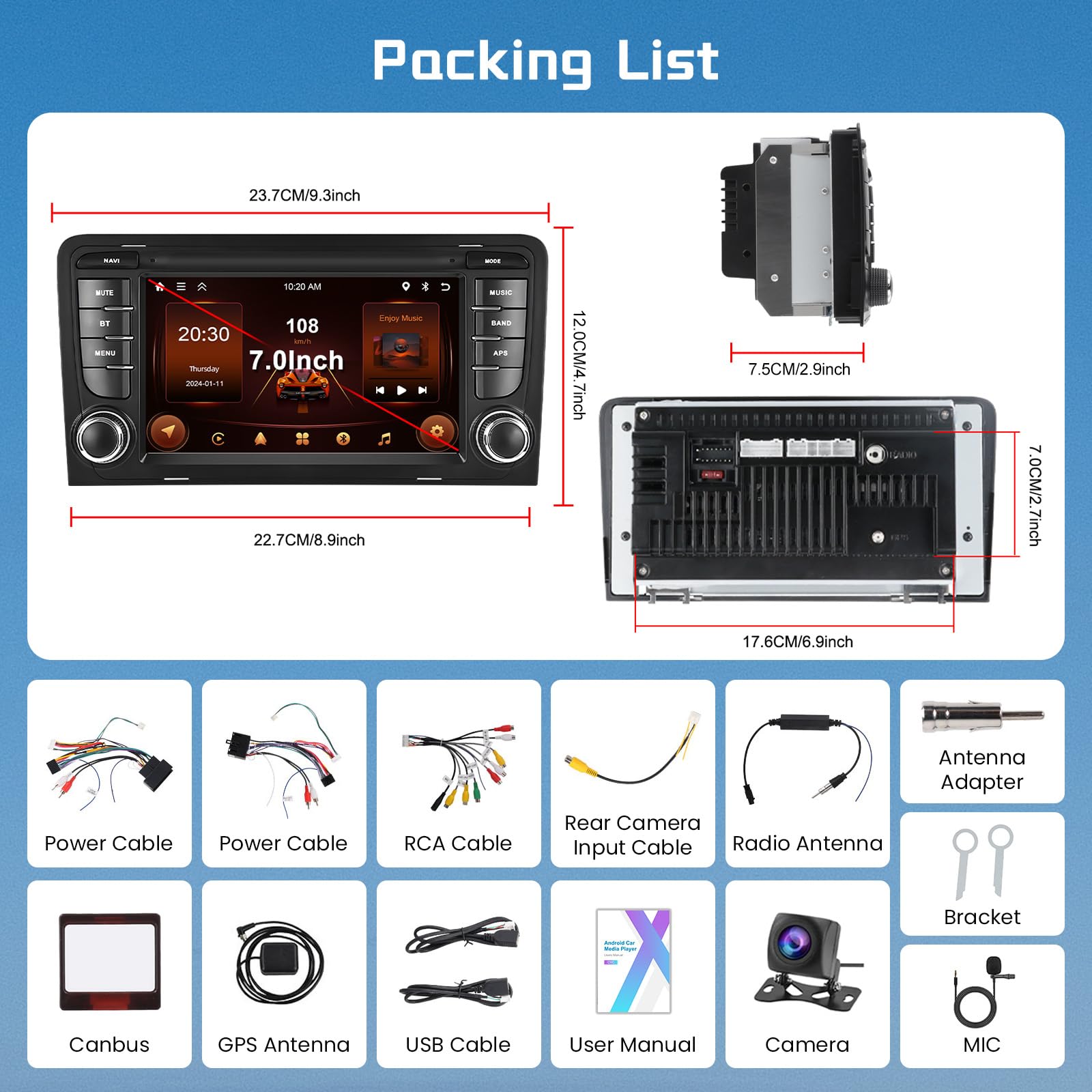 podofo-android-car-radio-7-audi-a3-8p-autoradio-2g-64g image 7