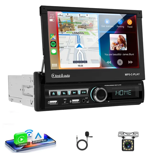 vechtel-autoradio-1-din-cran-7-pouces-carplay-sans-fil image 1