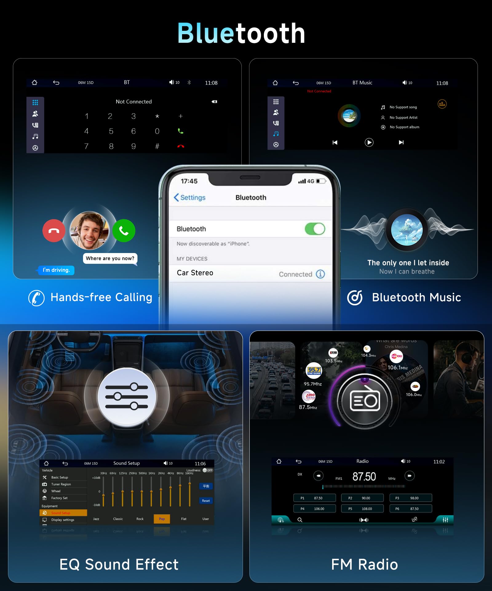 vechtel-autoradio-1-din-6-86-pouces-tactile-carplay-bluetooth-cam-ra image 4