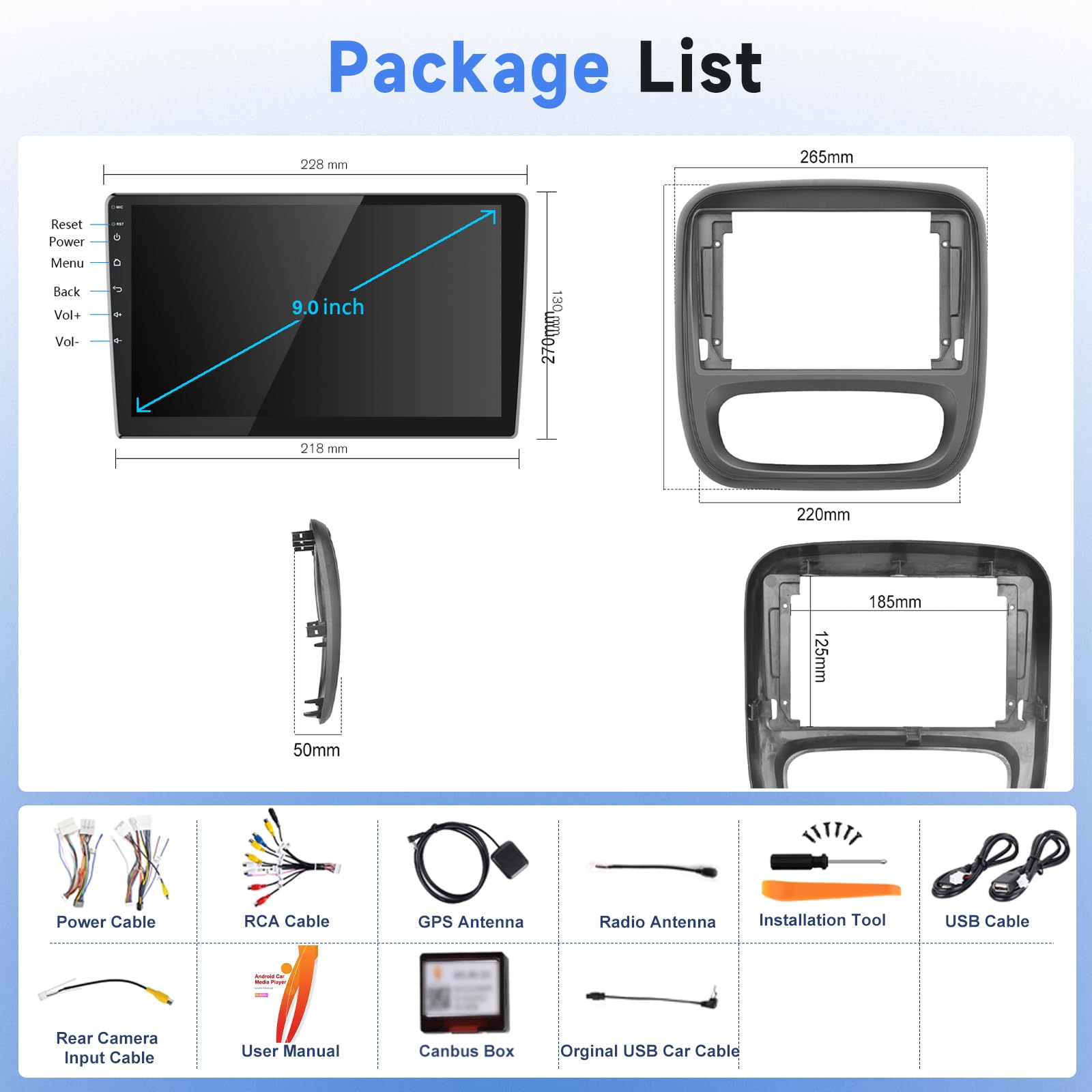podofo-android-car-radio-9-pouces-trafic-vivaro-autoradio-2-64g image 7