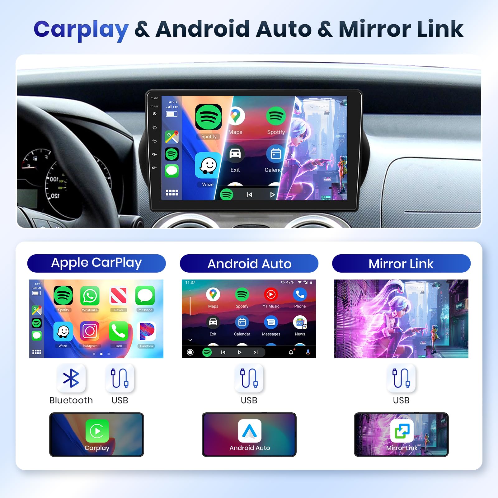 podofo-android-car-radio-nemo-bipper-fiorino-10-1-pouces-2go-64go image 3