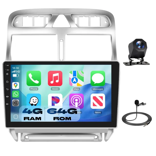 podofo-android-car-radio-autoradio-9-pouces-peugeot-307-4-64-go image 1