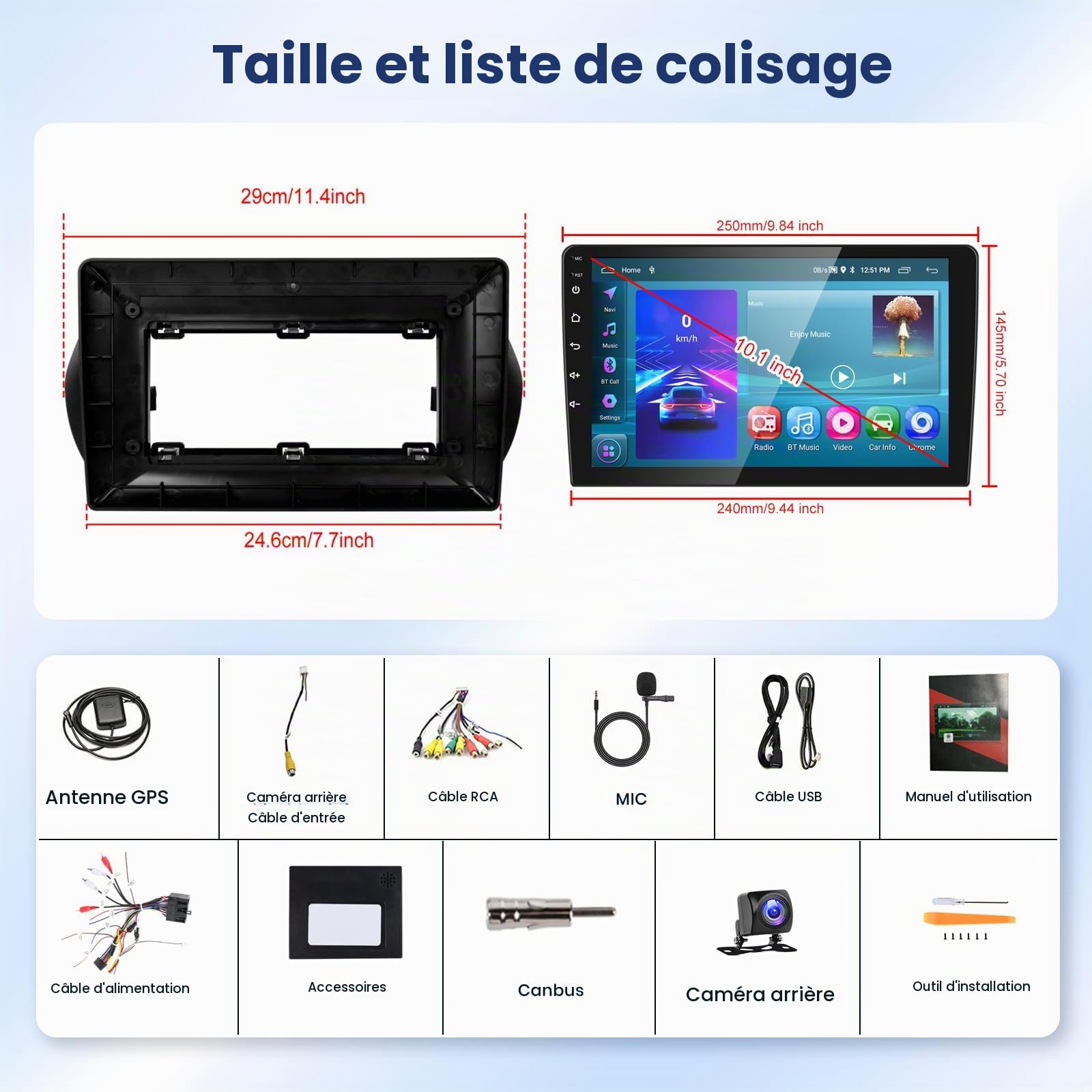 podofo-android-car-radio-nemo-bipper-fiorino-10-1-pouces-2go-64go image 7