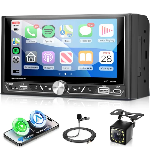 vechtel-autoradio-2-din-6-8-ips-carplay-sans-fil-cam-ra image 1