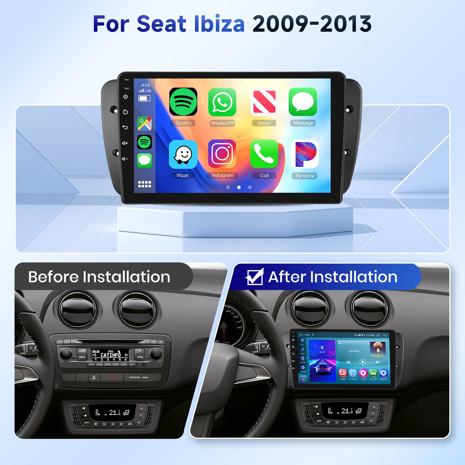 podofo-android-car-radio-autoradio-ibiza-9-2-64g-carplay image 2