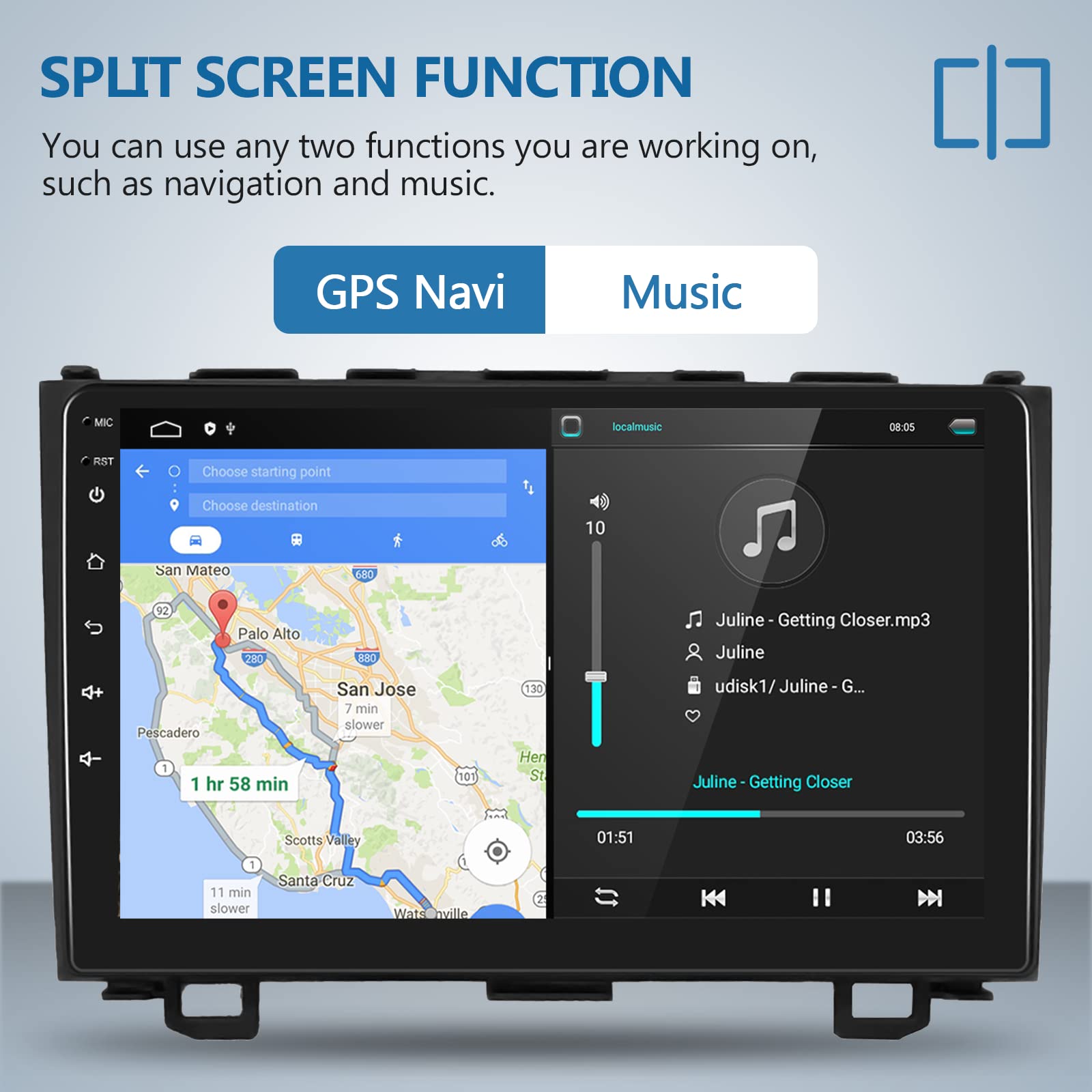 podofo-android-car-radio-cr-v-autoradio-9-pouces-carplay image 5