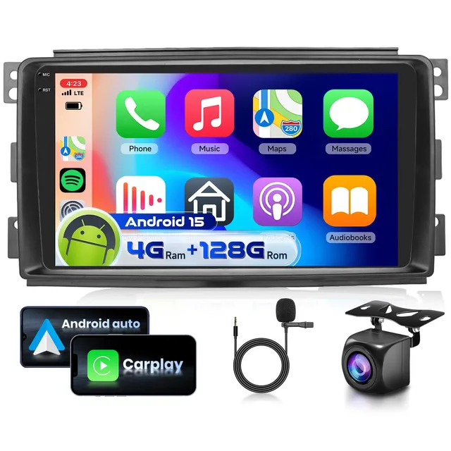 vechtel-4g-128g-autoradio-smart-fortwo-451-9-pouces-carplay image 1