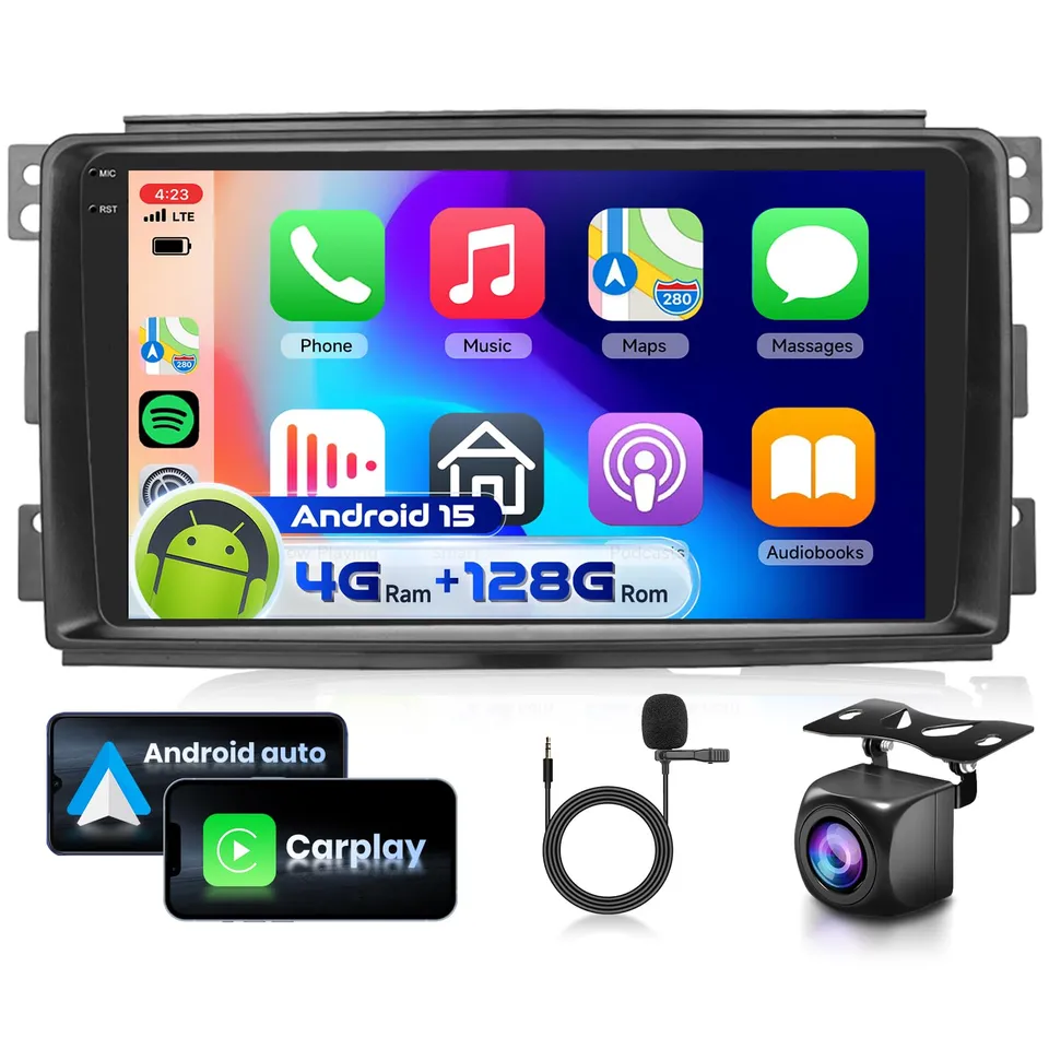 vechtel-4g-128g-autoradio-smart-fortwo-451-9-pouces-carplay image 1