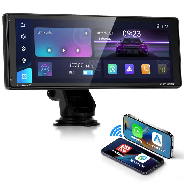 podofo-cran-carplay-portable-10-26-pouces-bluetooth-gps-tnt image 1