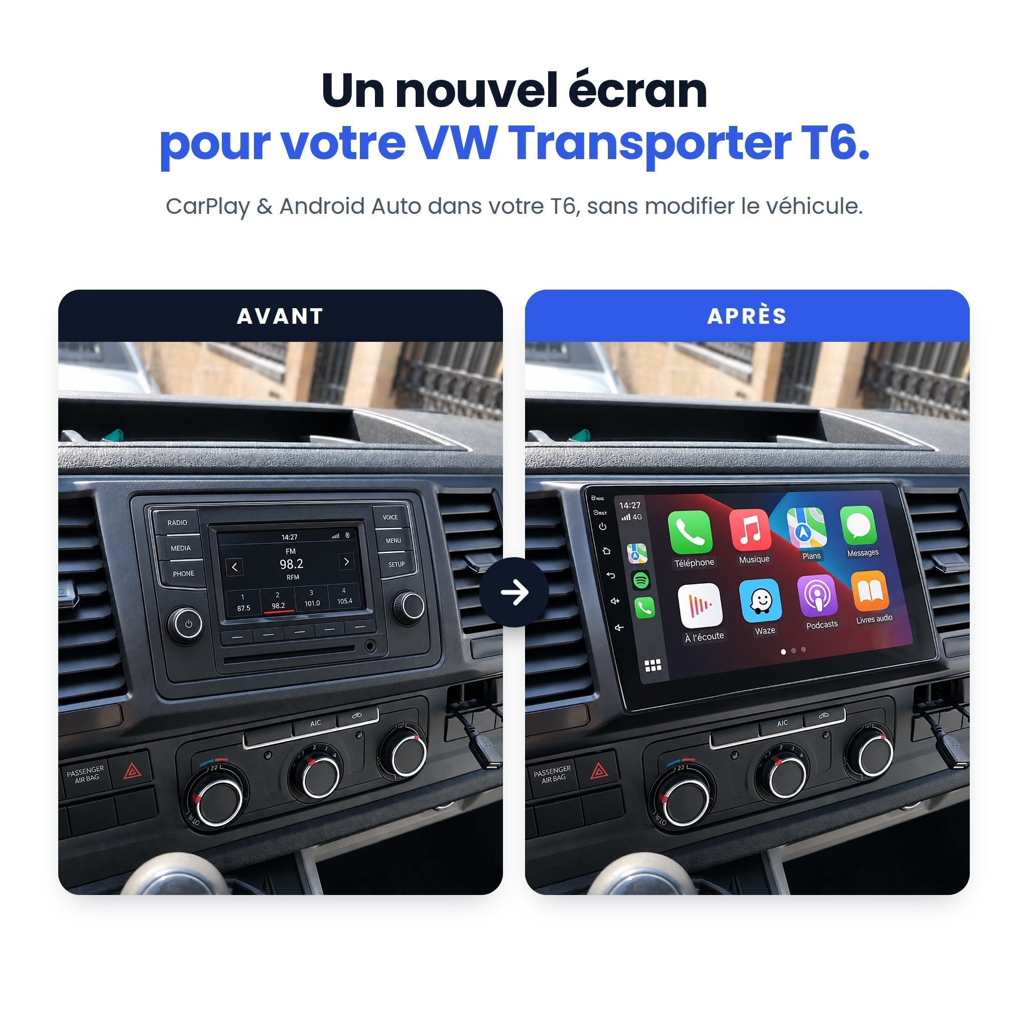 my-carpplay-transporter-t6-2015-2021-autoradio-carplay-optimal image 2