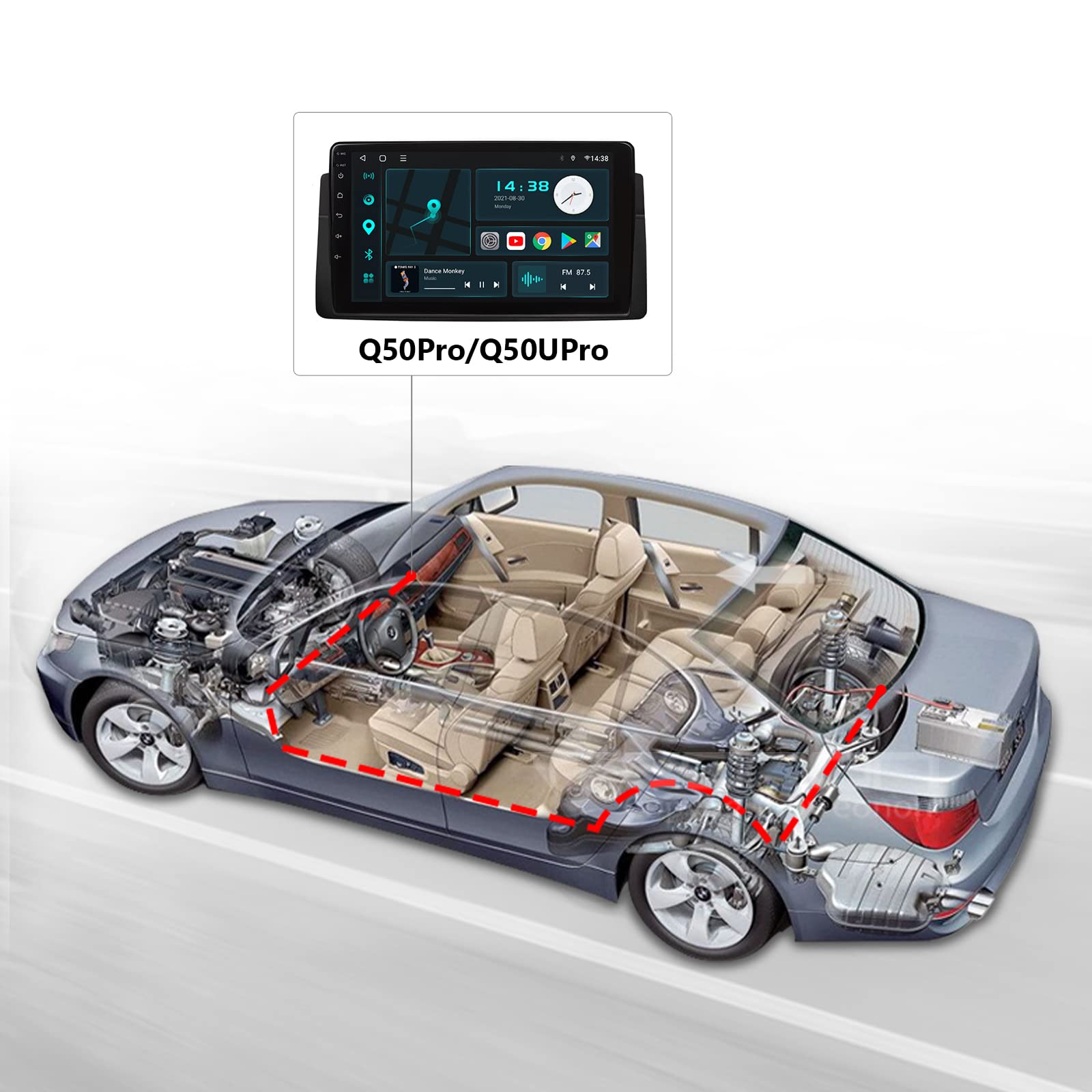 eonon-a0590-faisceau-extension-autoradio-5-5-m-bmw-e46-e39 image 7