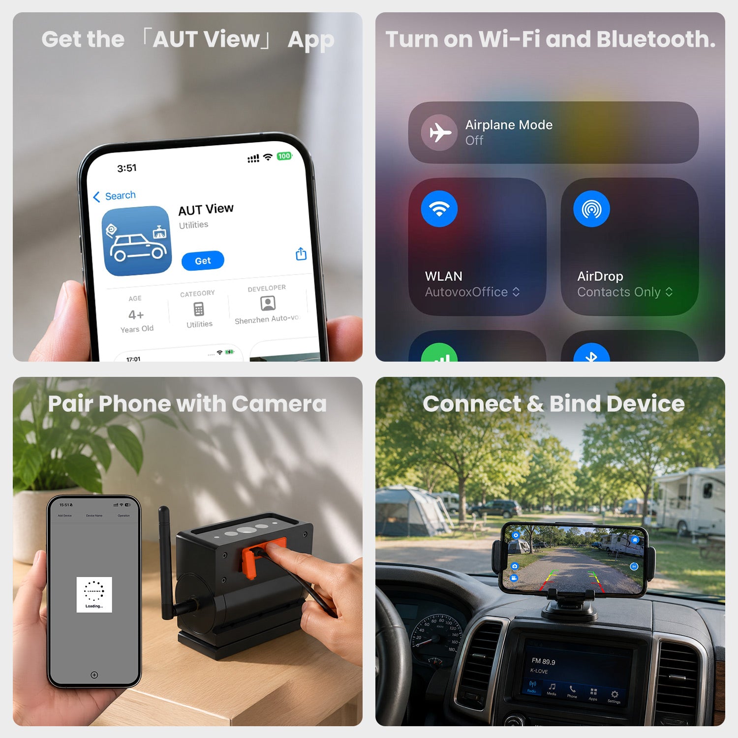 auto-vox-s4w-cam-ra-de-recul-wifi-magn-tique-solaire-iphone image 6