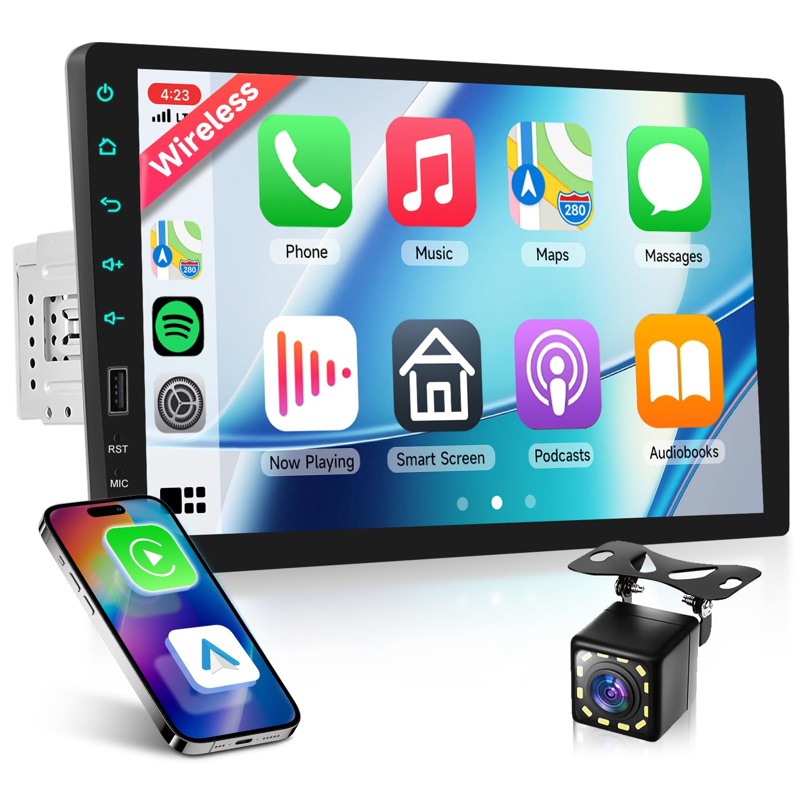 vechtel-1-din-9-pouces-hd-autoradio-tactile-carplay-sans-fil image 8