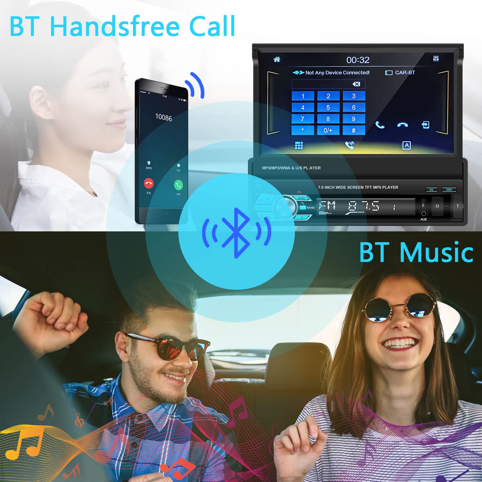 podofo-autoradio-1-din-cran-7-pouces-carplay-android-auto image 4