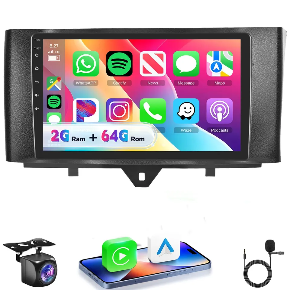 vechtel-smart-fortwo-w451-autoradio-9-pouces-2-64g-carplay image 1