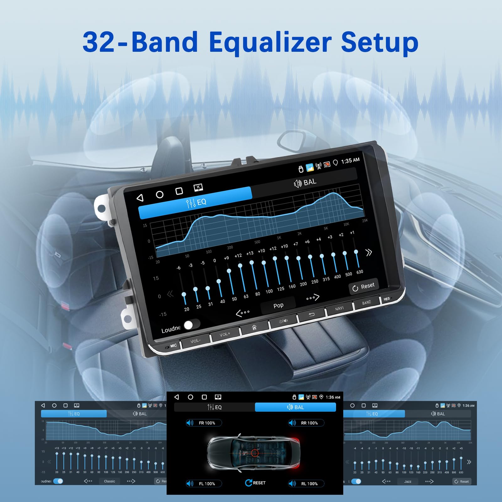 podofo-android-car-radio-autoradio-9-vw-4-64g-carplay-camera image 4