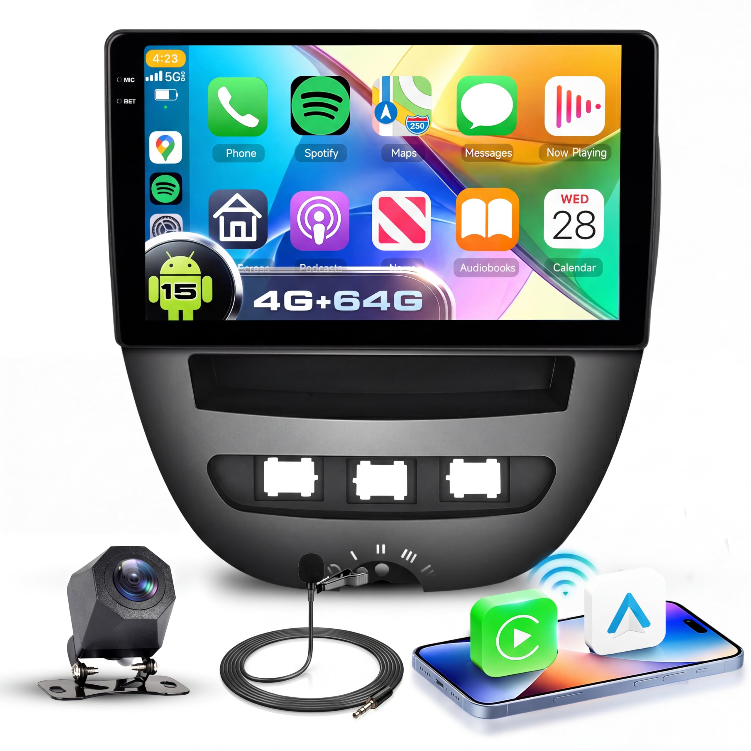 vechtel-autoradio-sp-cifique-v-hicule-aygo-107-c1-autoradio-4g-64g-carplay image 8