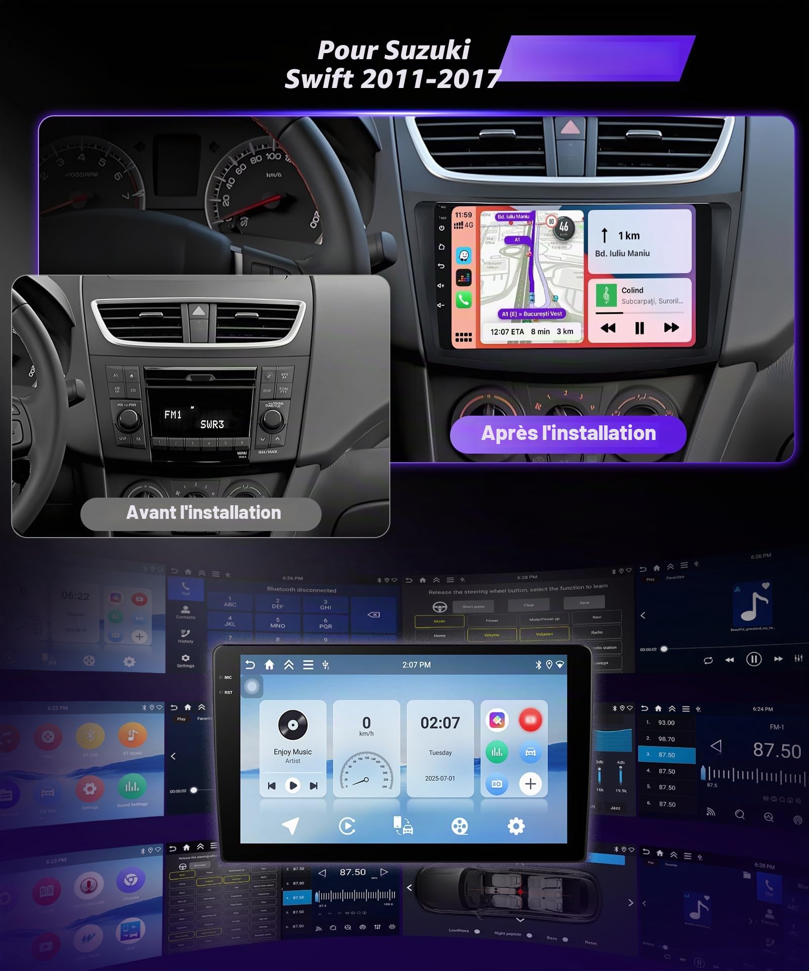 podofo-android-car-radio-autoradio-swift-9-4-128g-cam-ra image 2