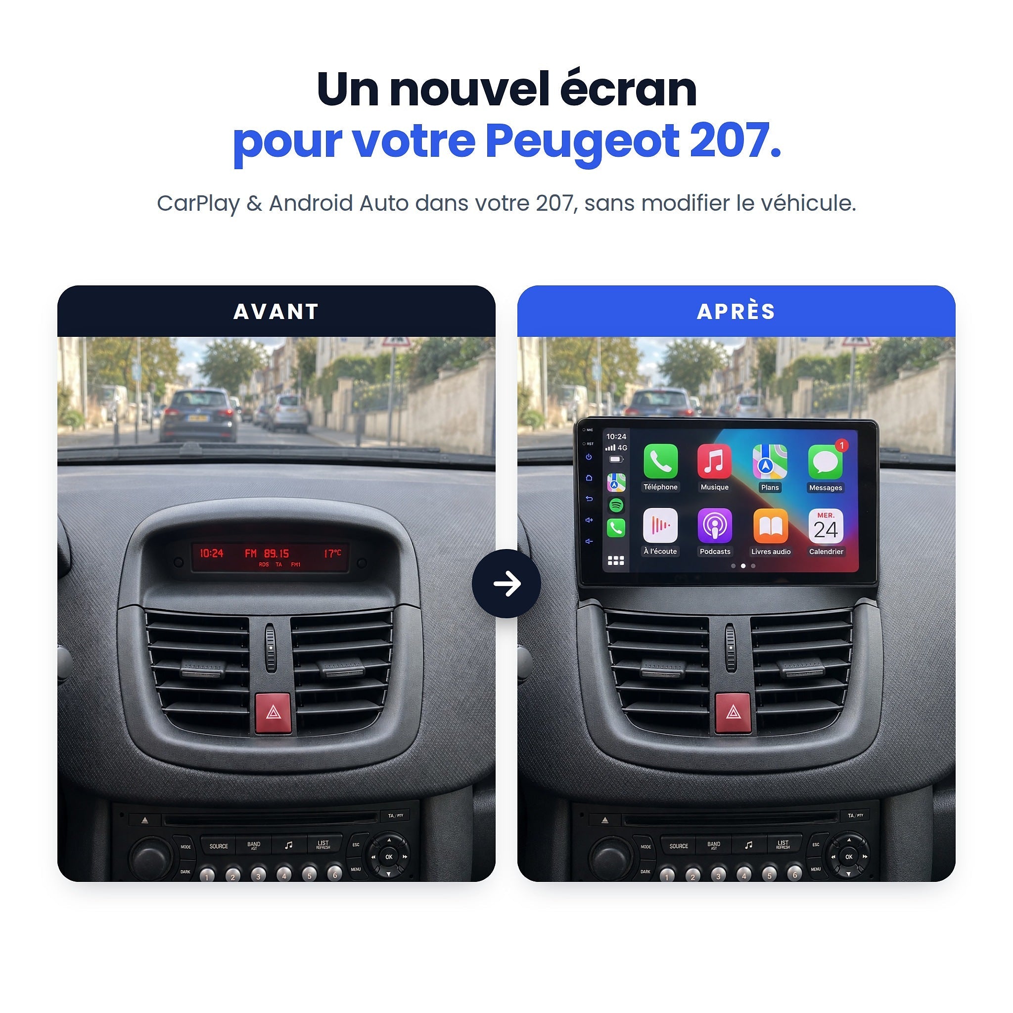 my-carpplay-peugeot-207-2006-2015-autoradio-carplay-optimal image 2