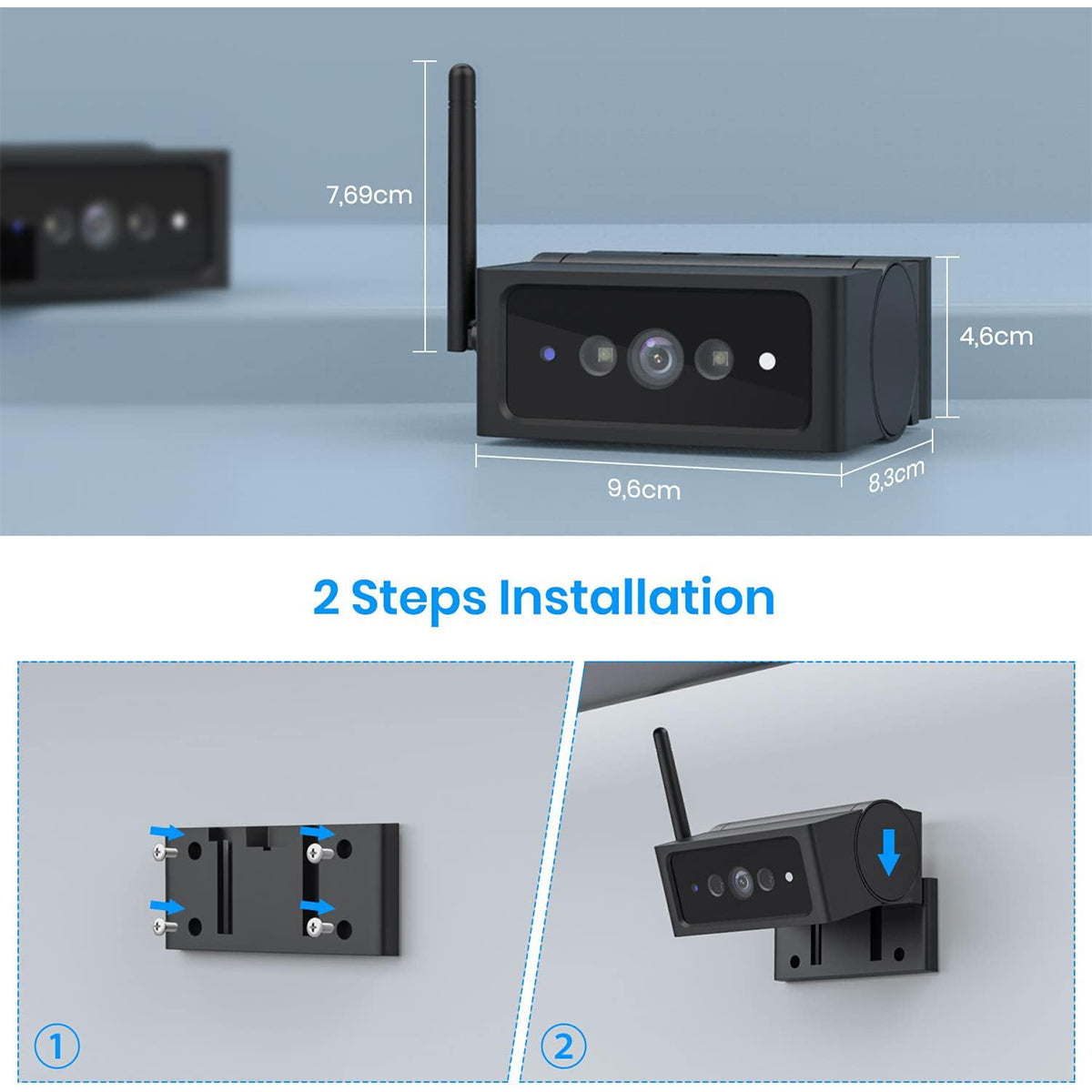 auto-vox-solar4-cam-ra-de-recul-solaire-sans-fil-vision-arri-re image 2