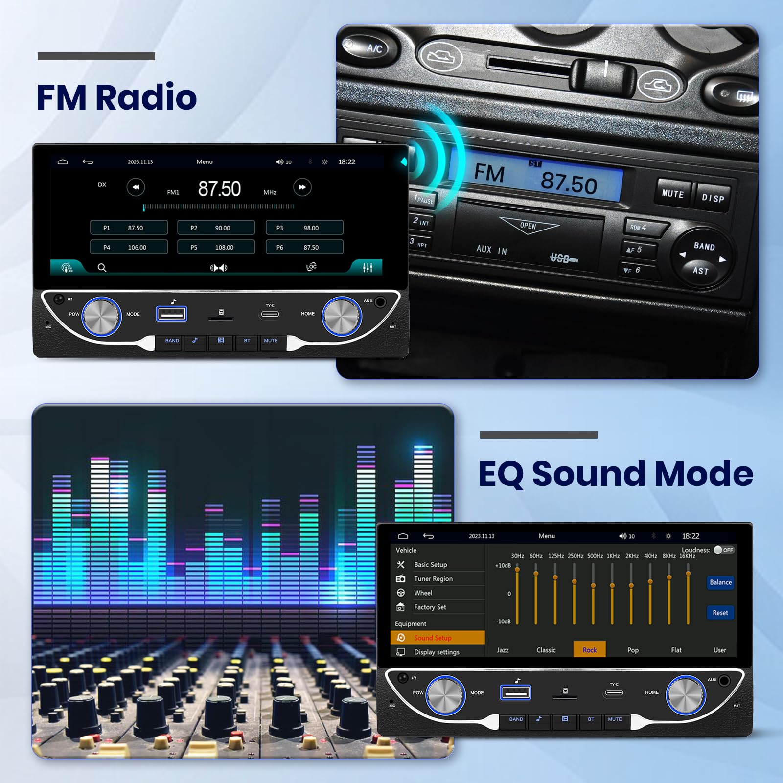 podofo-android-car-radio-2-din-6-86-carplay-bluetooth image 5