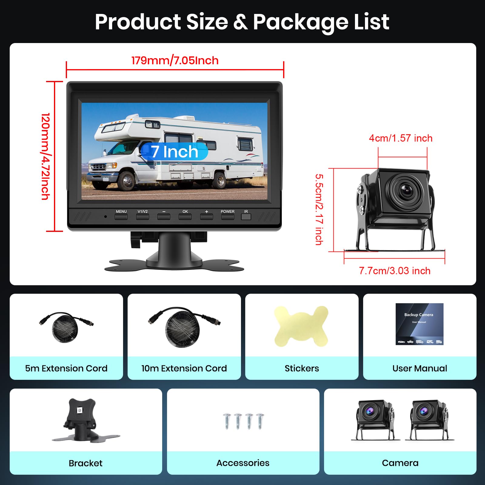 vechtel-cam-ra-de-recul-7-pouces-kit-2-cam-ras-dvr-ip68 image 7
