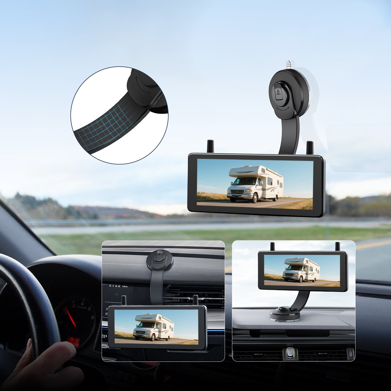 auto-vox-x8-support-ventouse-moniteur-cam-ra-recul-360 image 3