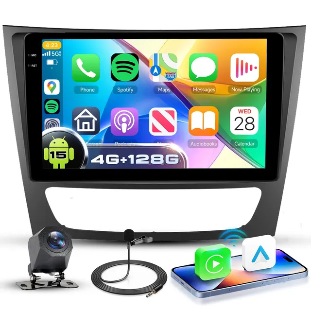 vechtel-autoradio-mercedes-e-w211-cls-c219-9-4g-128g-sans-fil image 1